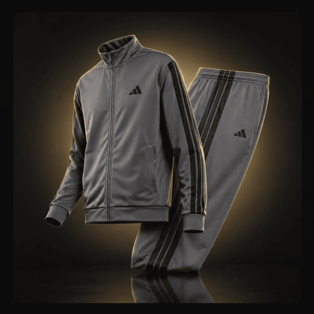 Conjunto Adidas Performance Gris y Negro