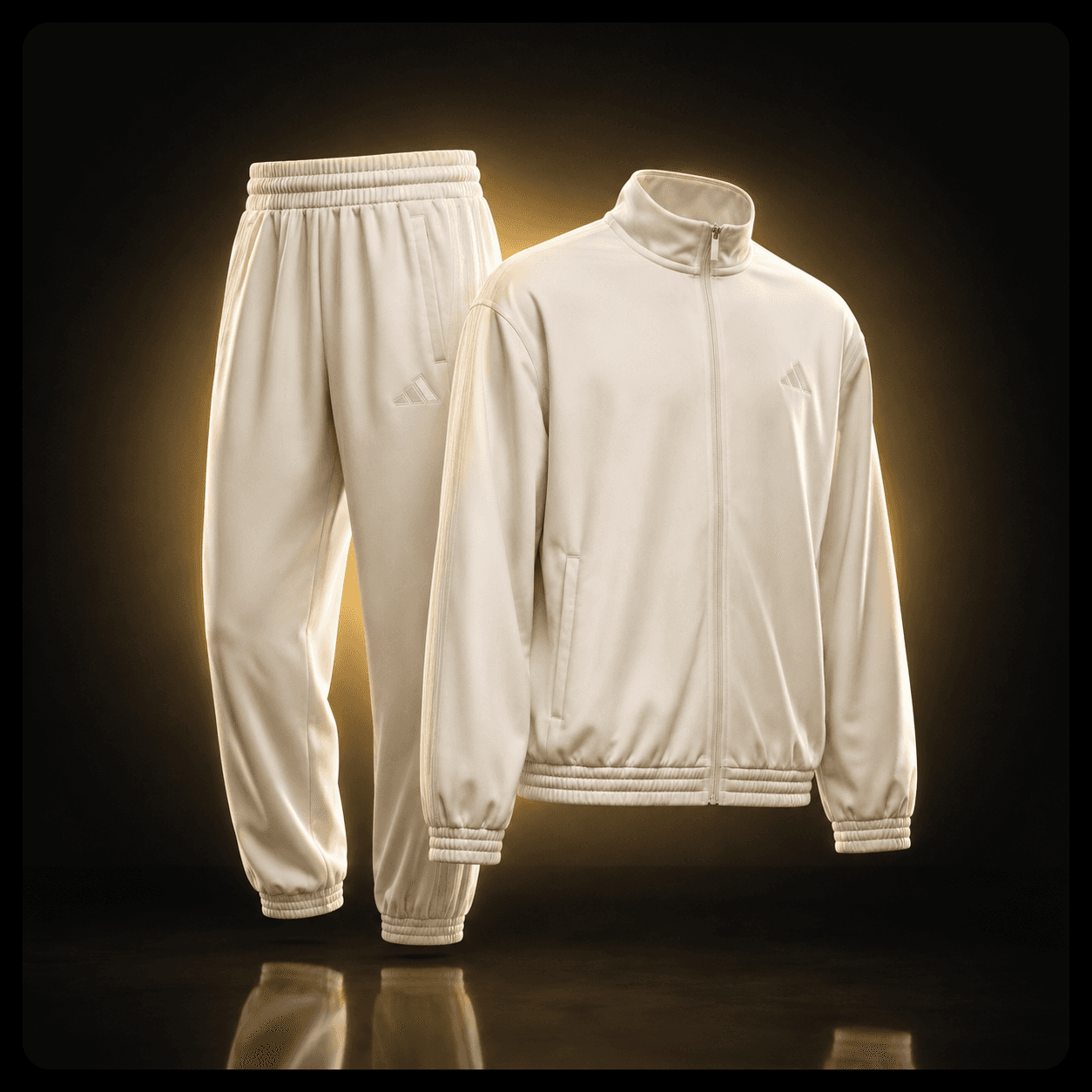 Conjunto Adidas Monocromático Crema
