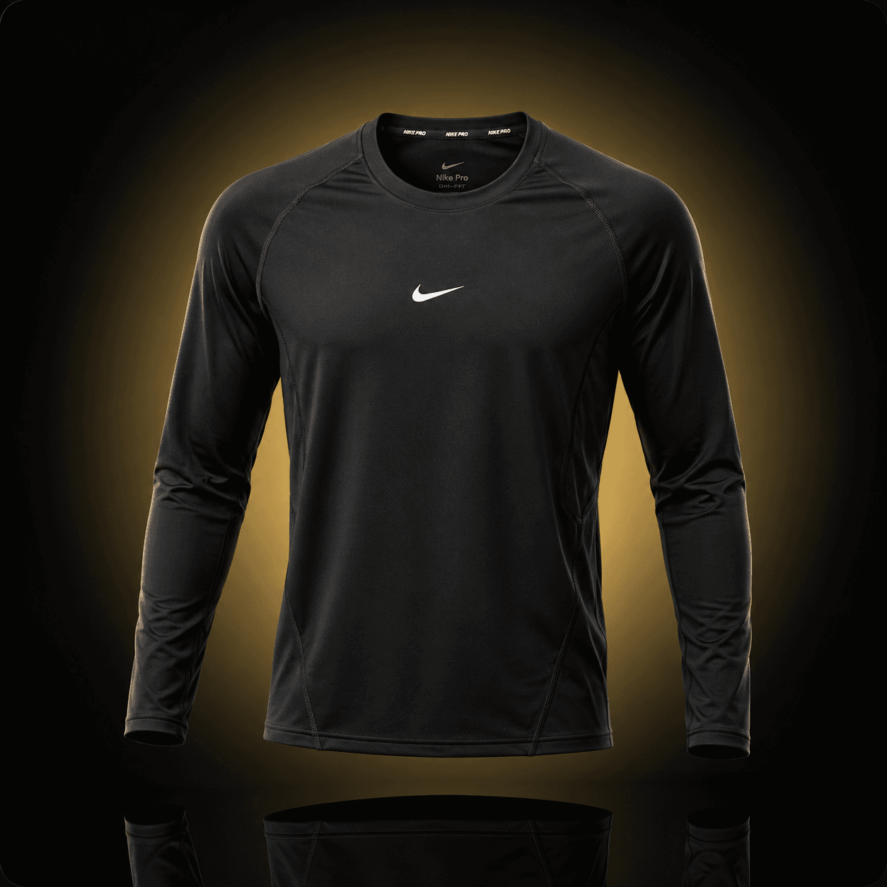 Camiseta Nike Pro Manga Larga Negra