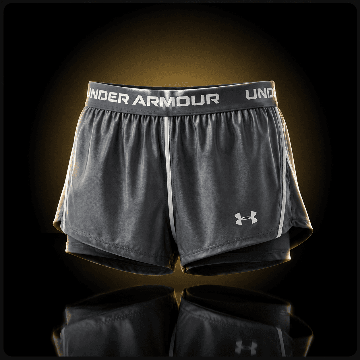 Short Under Armour Gris Acero Mujer