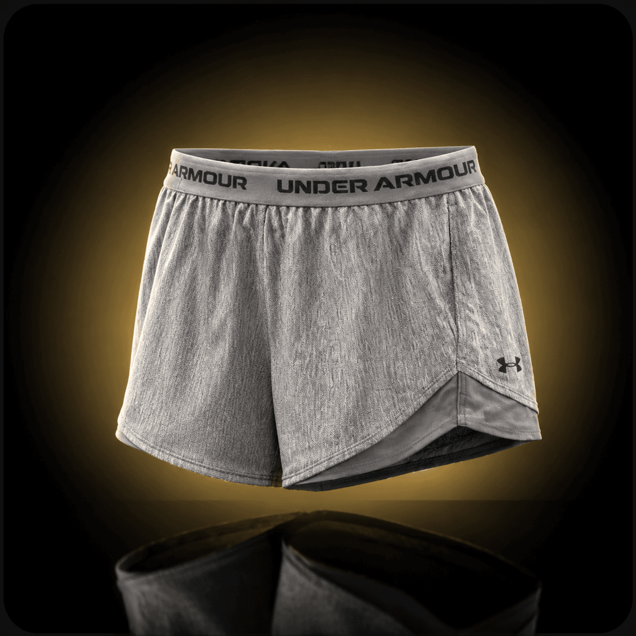 Short Under Armour Gris Jaspeado Mujer