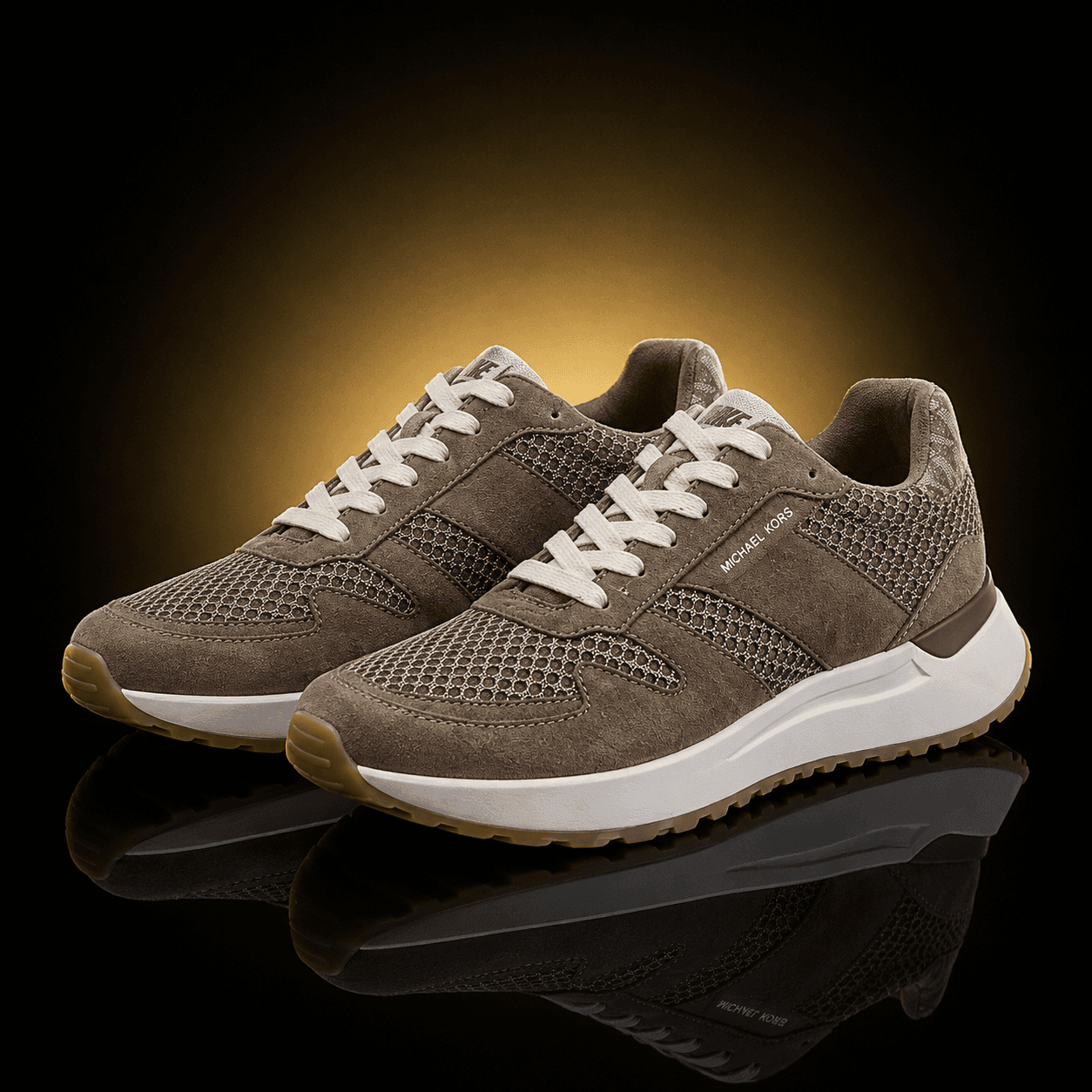 Zapatillas retro Michael Kors en taupe