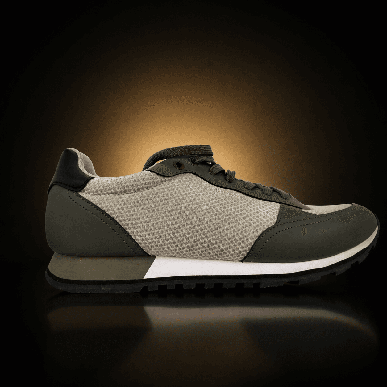 Tenis BOSS verde oliva y gris