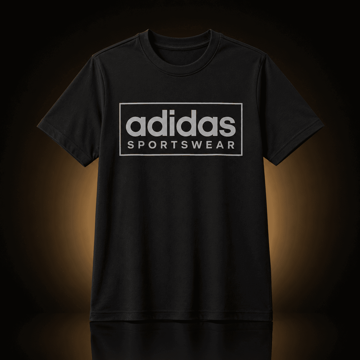 Camiseta Adidas negra con gráfico deportivo