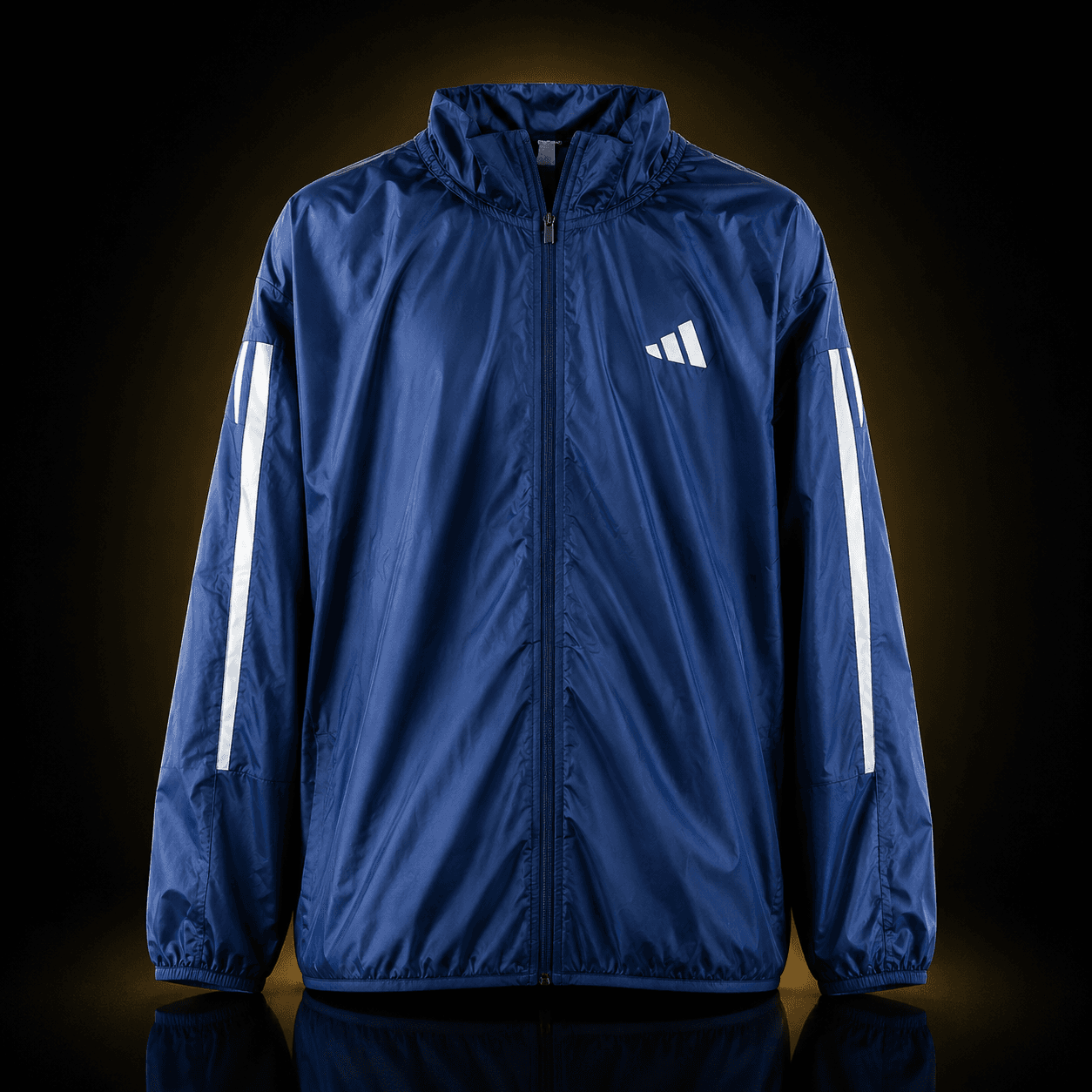Cortavientos Adidas azul marino con capucha