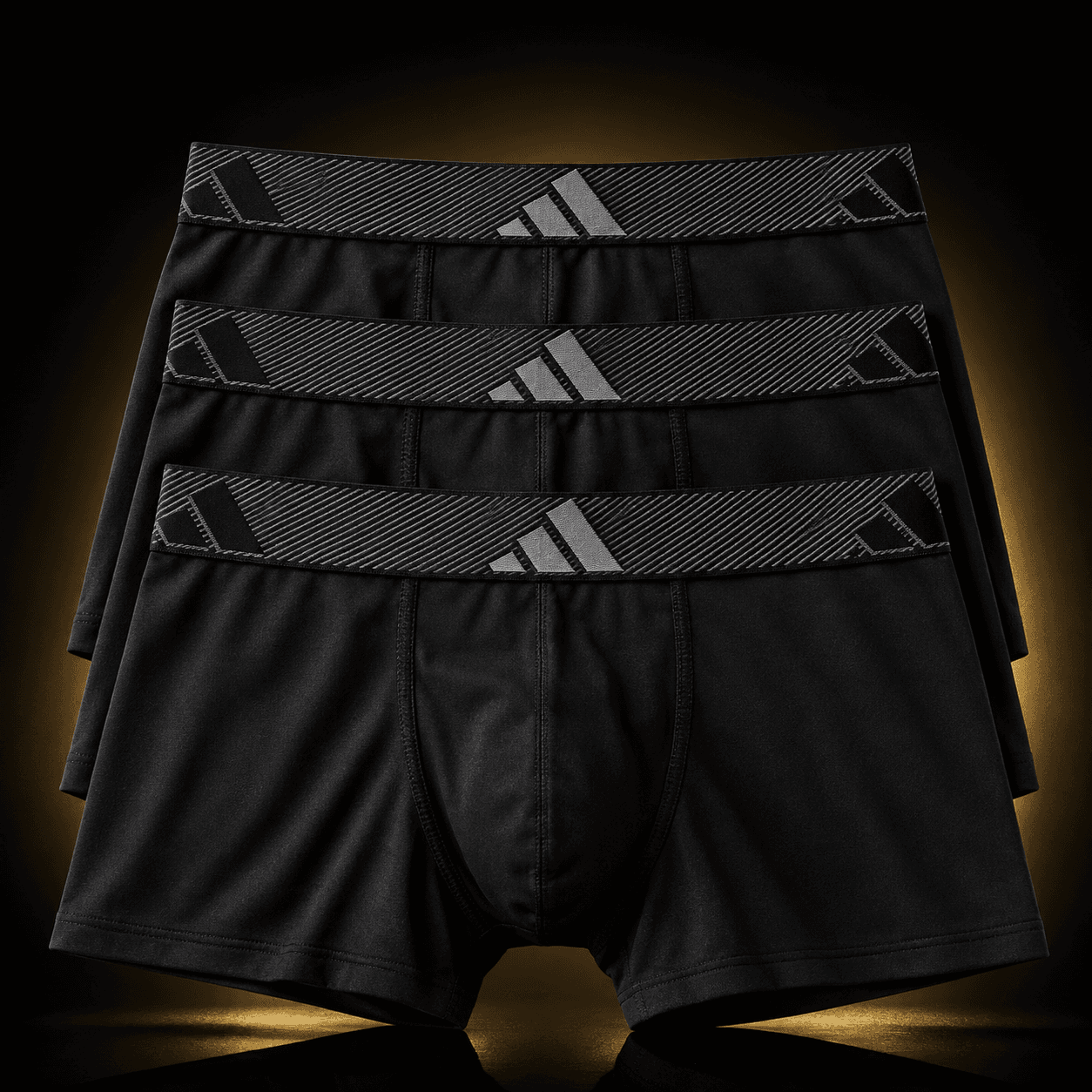 Pack de tres bóxers Adidas negros